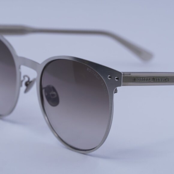 Bottega Veneta BV0225S 002 Sunglasses Silver Square Frame, Brown Gradient Lenses main image 6